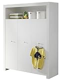 trendteam smart living Babyzimmer Kleiderschrank Schrank Olivia, 130 x 186 x 54 cm in Weiß mit viel Stauraum