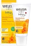 WELEDA Bio Baby Calendula Wundschutzcreme 30ml - Naturkosmetik Wundsalbe / Babycreme für den Schutz empfindlicher Baby Haut im Windelbereich. Hilft bei Rötungen, gereizter Haut und Wundsein